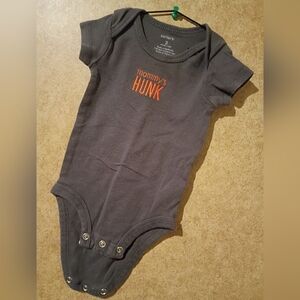 Carter's Charcoal and Orange Baby Bodysuit - Mommy's Hunk